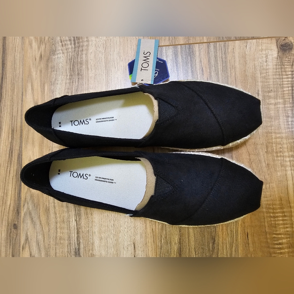 TOMS Alpargata Platform Rope, black, size US 8 - Picture 3 of 11